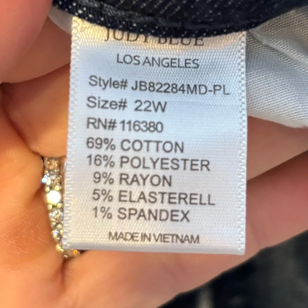 NWT Judy Blue Boyfriend Jeans Distressed Blue - Picture 12 of 14